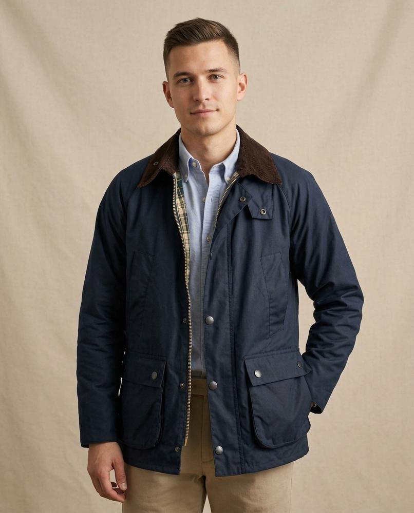 Lands Fashion - Ronuk | Cotton-Lined Snap-Button Jacket Men