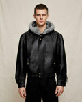 Lands Fashion - Morun | Fur-Trimmed Studded Jacket Men