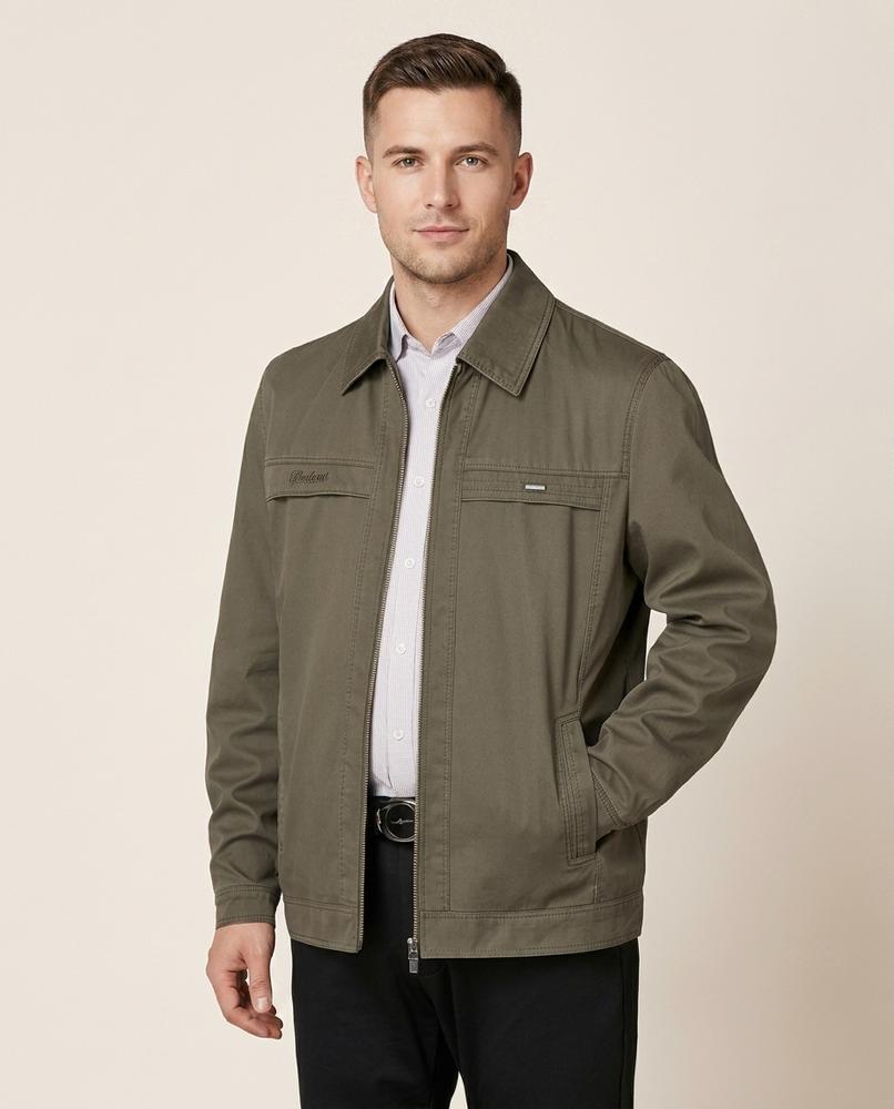 Lands Fashion - Aobir | Zip-Up Collared Jacket Men