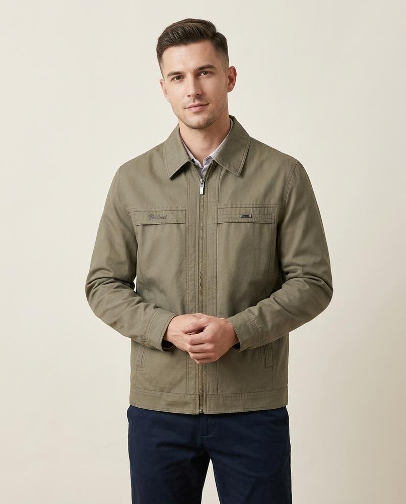 Lands Fashion - Aobir | Zip-Up Collared Jacket Men