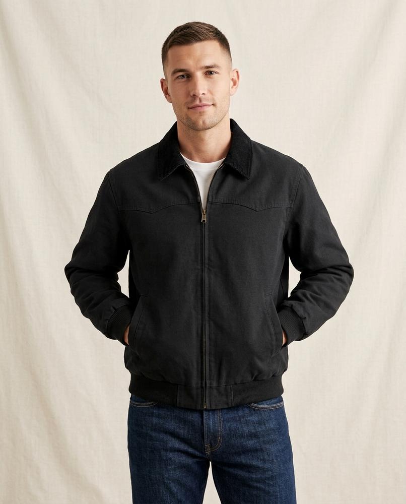 Lands Fashion - Tolod | Zip-Up Corduroy-Collar Jacket Men