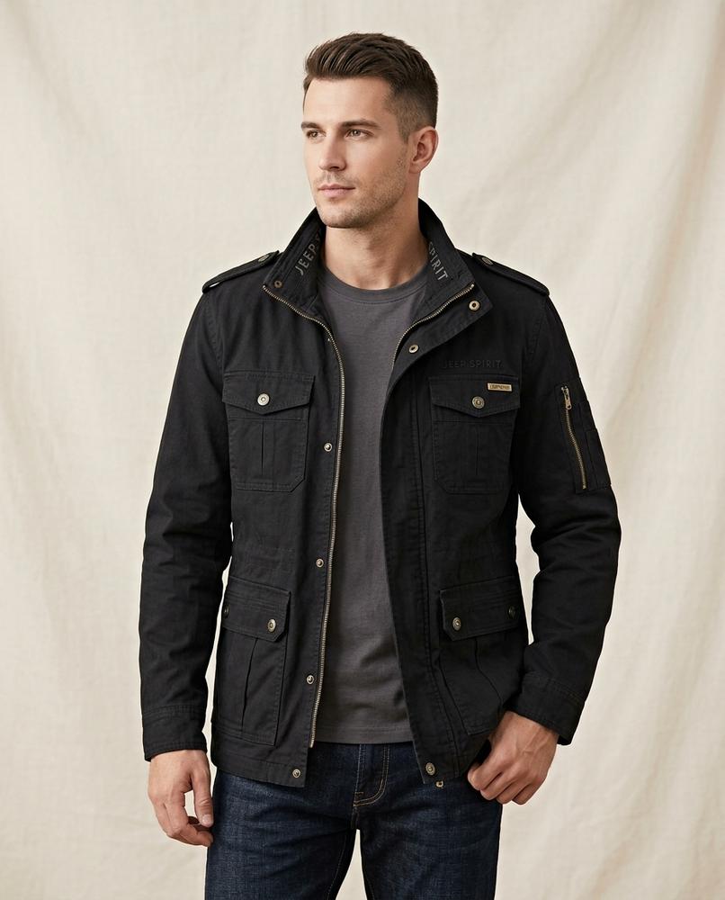 Lands Fashion - Numat | Multi-Pocket Stand-Collar Jacket Men