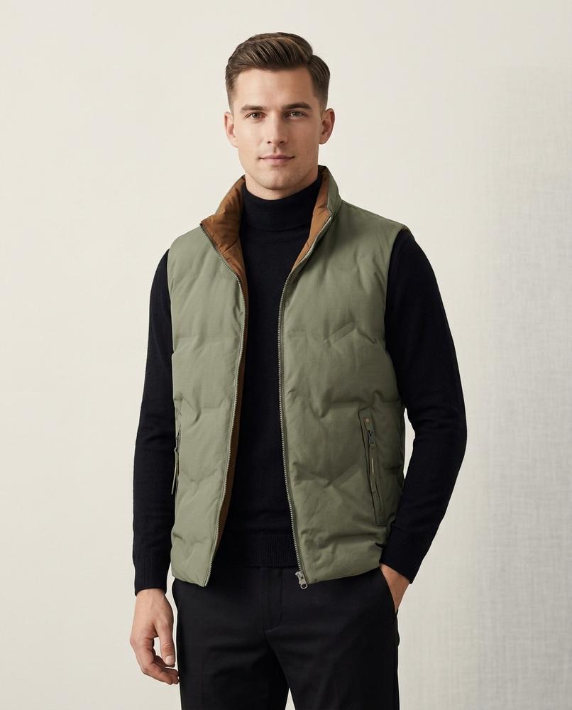 Lands Fashion - Cogiv | Quilted Zip-Up Vest Men