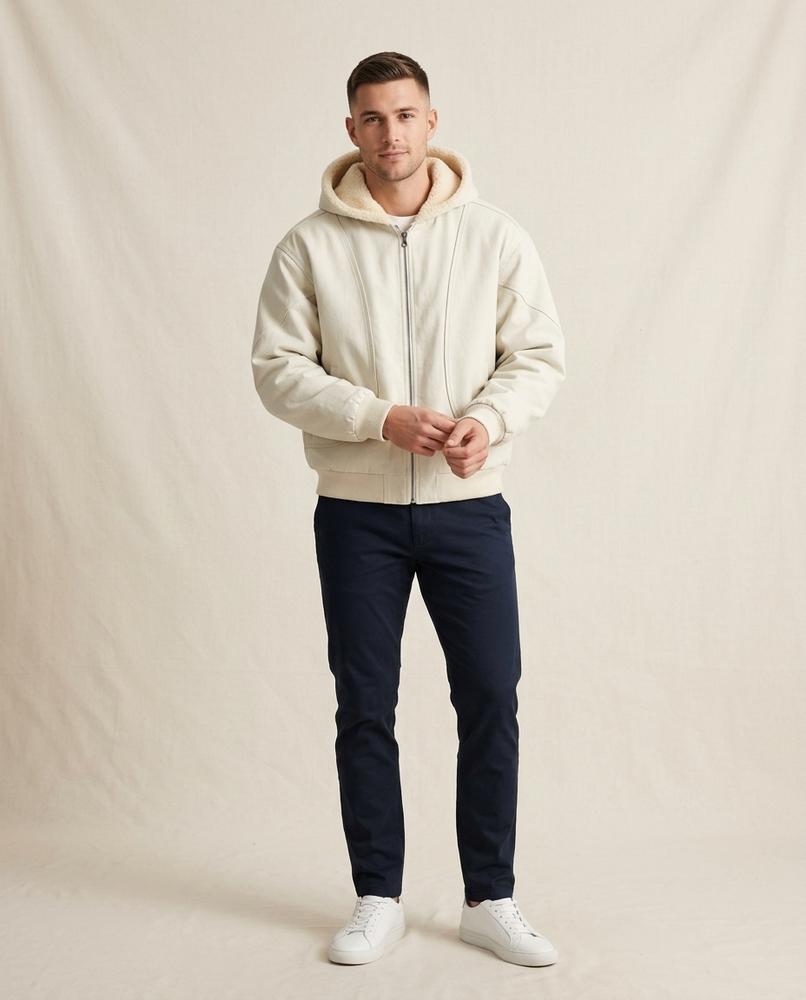 Lands Fashion - Zilad | Hooded Shearling-Lined Jacket Unisex
