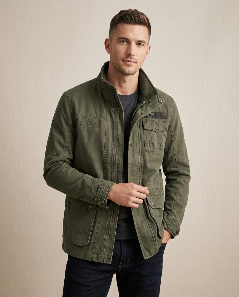 Lands Fashion - Lotur | Cotton Stand-Collar Jacket Men