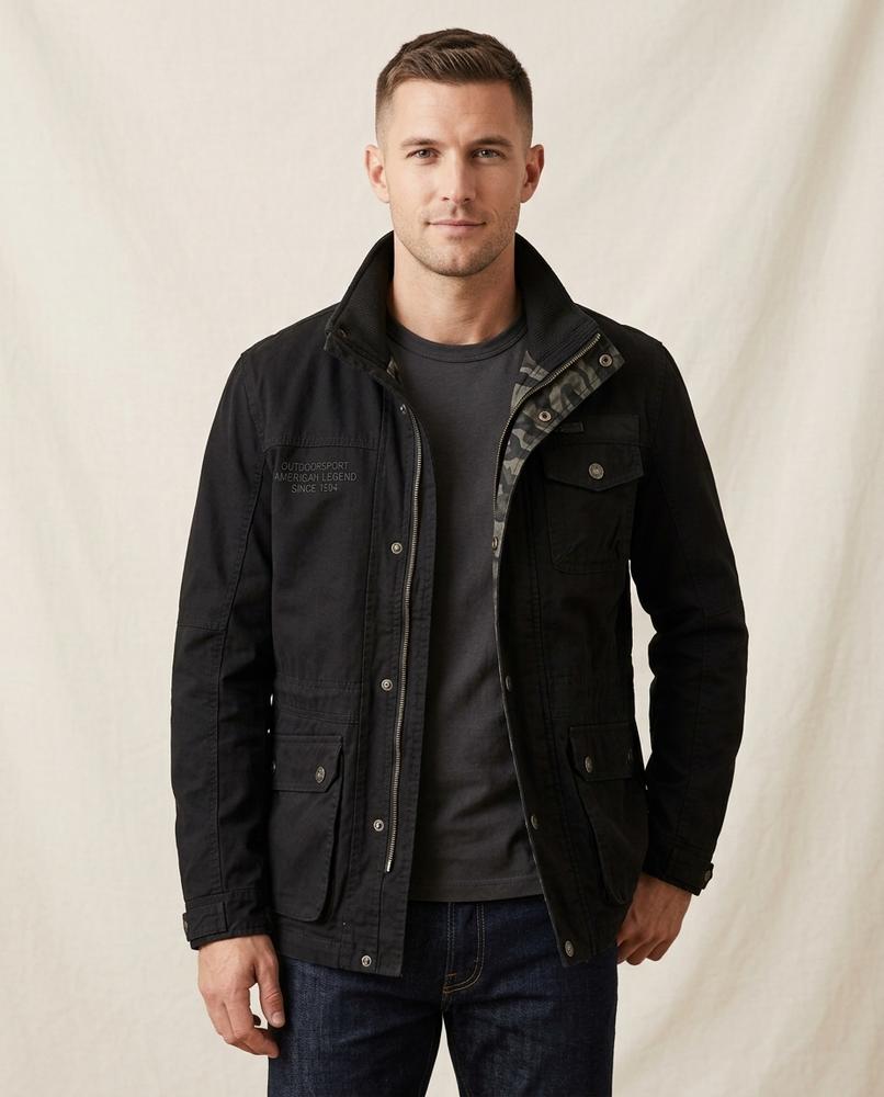 Lands Fashion - Lotur | Cotton Stand-Collar Jacket Men
