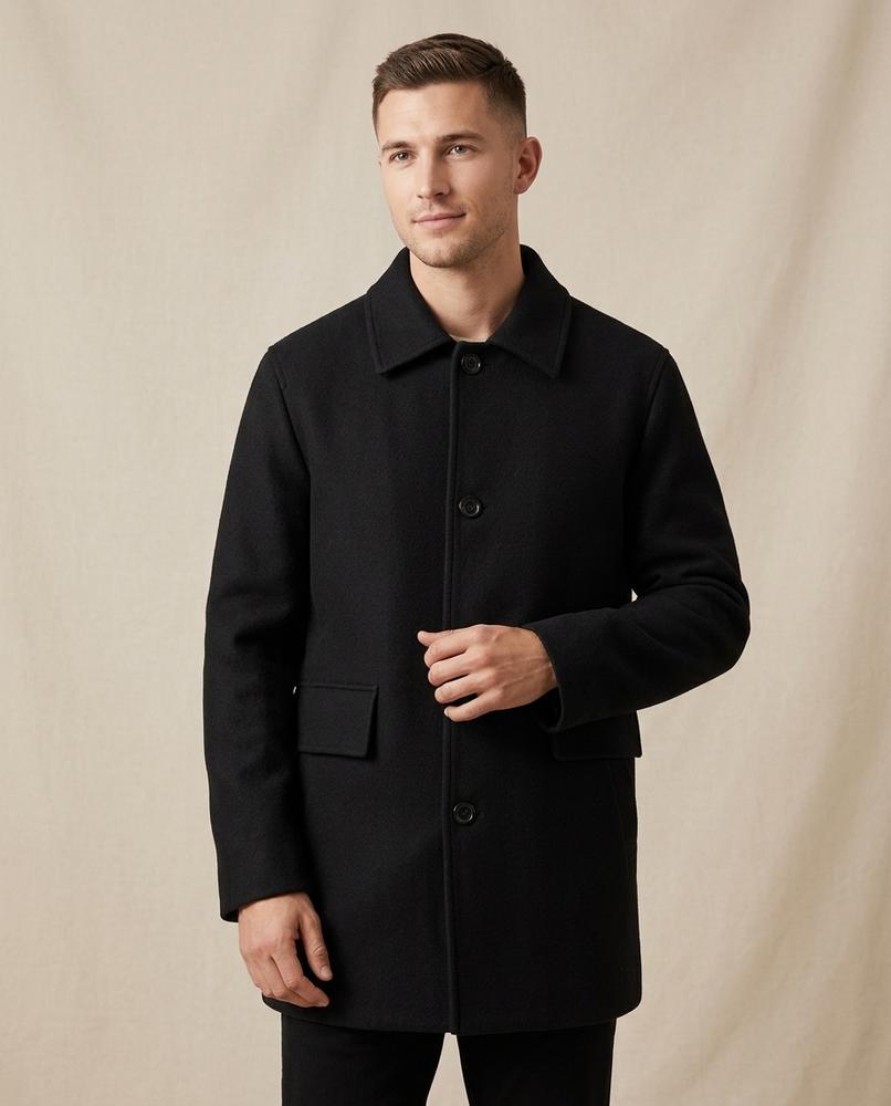 Lands Fashion - Koras | Button-Front Straight-Cut Coat Men