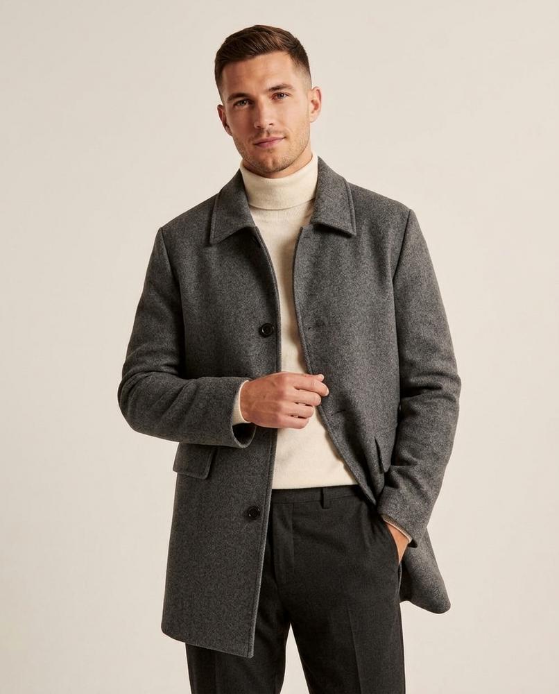 Lands Fashion - Koras | Button-Front Straight-Cut Coat Men