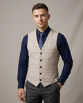Lands Fashion - Dediv | Checked Slim Fit Vest Men
