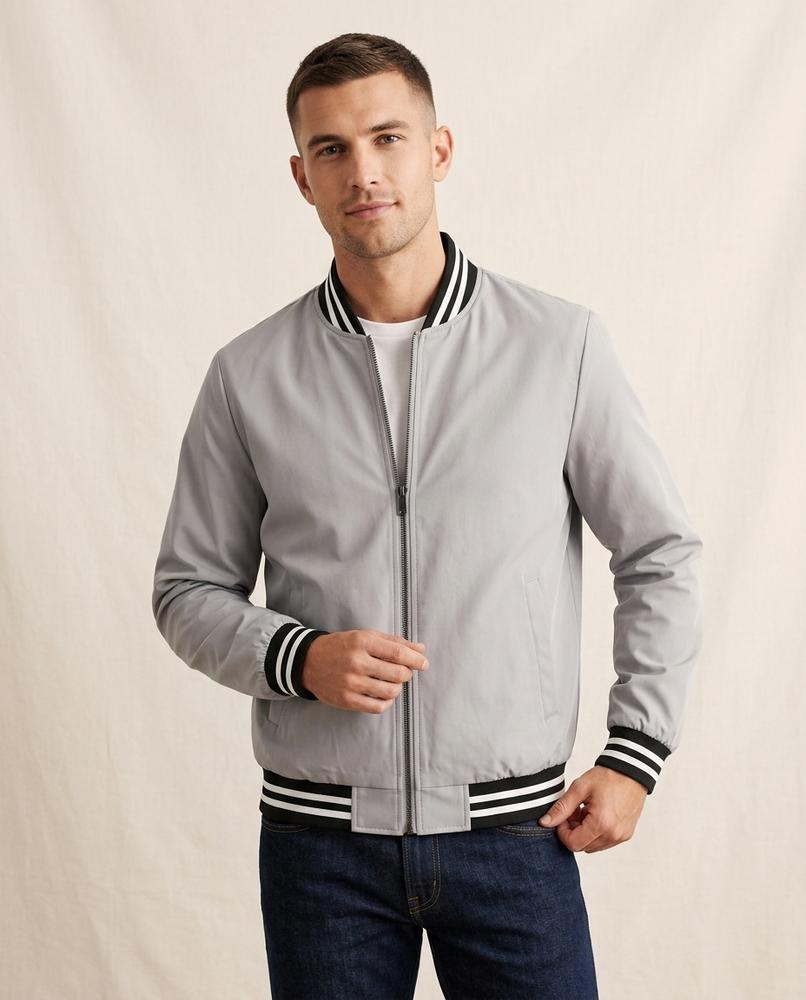 Lands Fashion - Coler | Zip-Front Striped-Trim Jacket Men