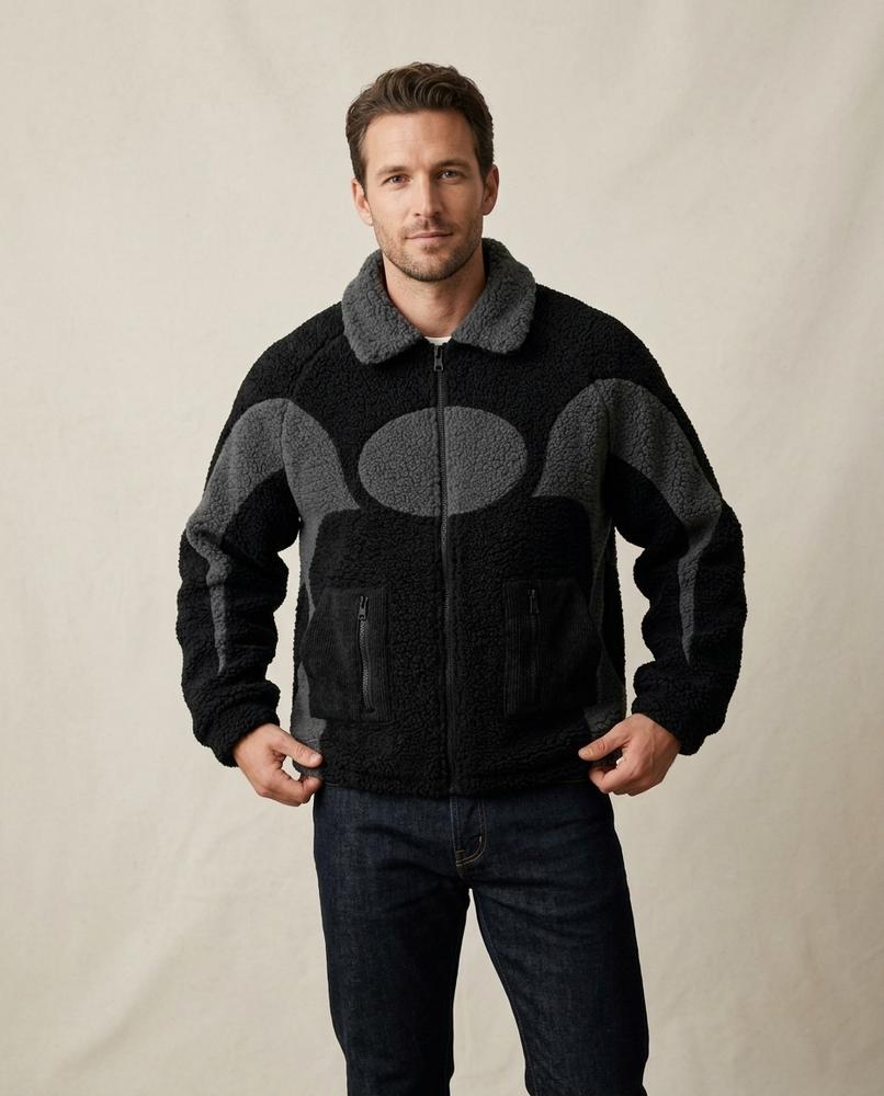 Lands Fashion - Zoris | Two-Tone Fleece Jacket Men