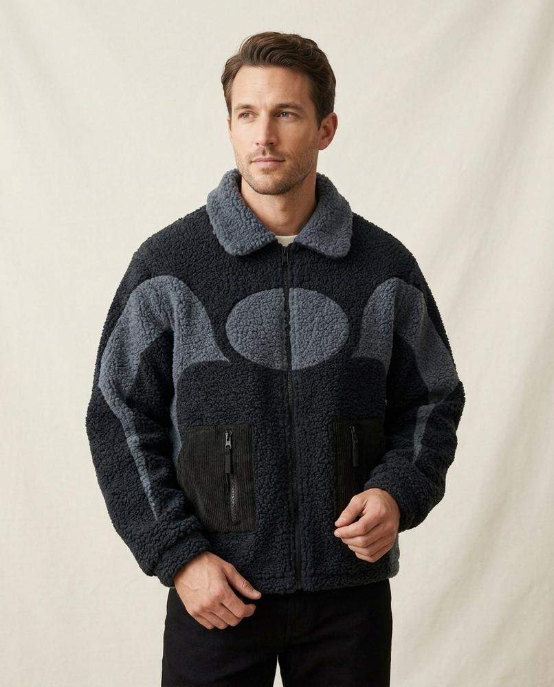 Lands Fashion - Zoris | Two-Tone Fleece Jacket Men