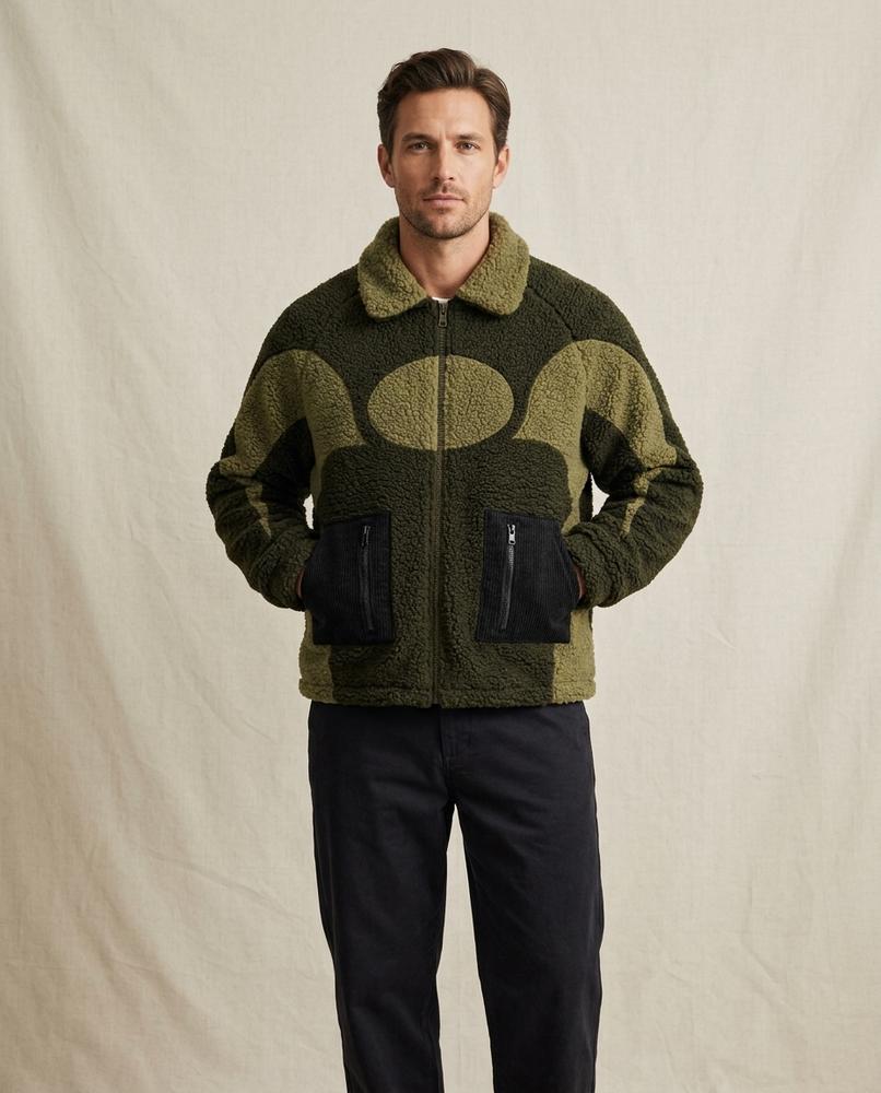 Lands Fashion - Zoris | Two-Tone Fleece Jacket Men