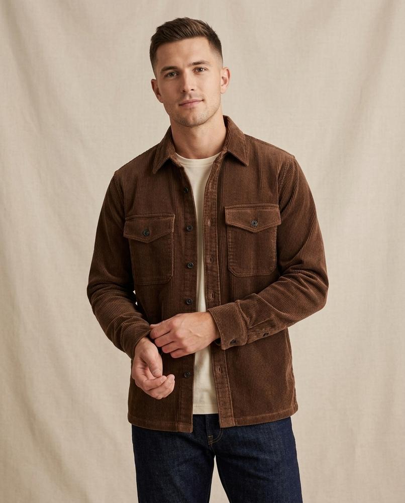 Lands Fashion - Nabok | Corduroy Button-Up Shirt Men