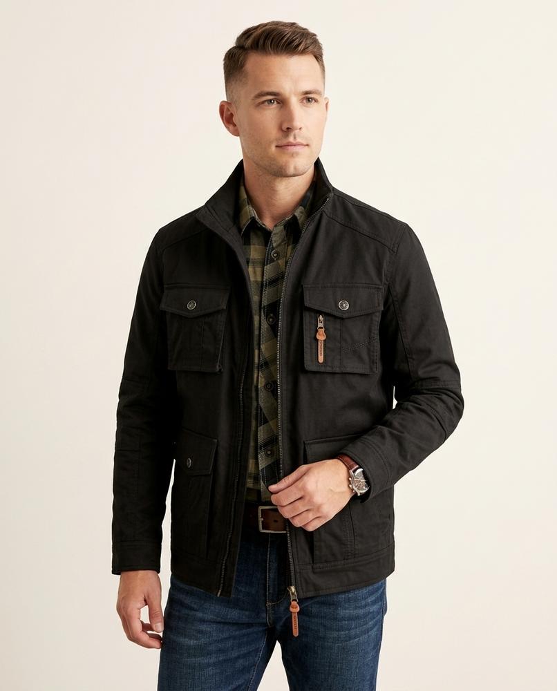 Lands Fashion - Eamok | Lined Stand-Collar Jacket Men