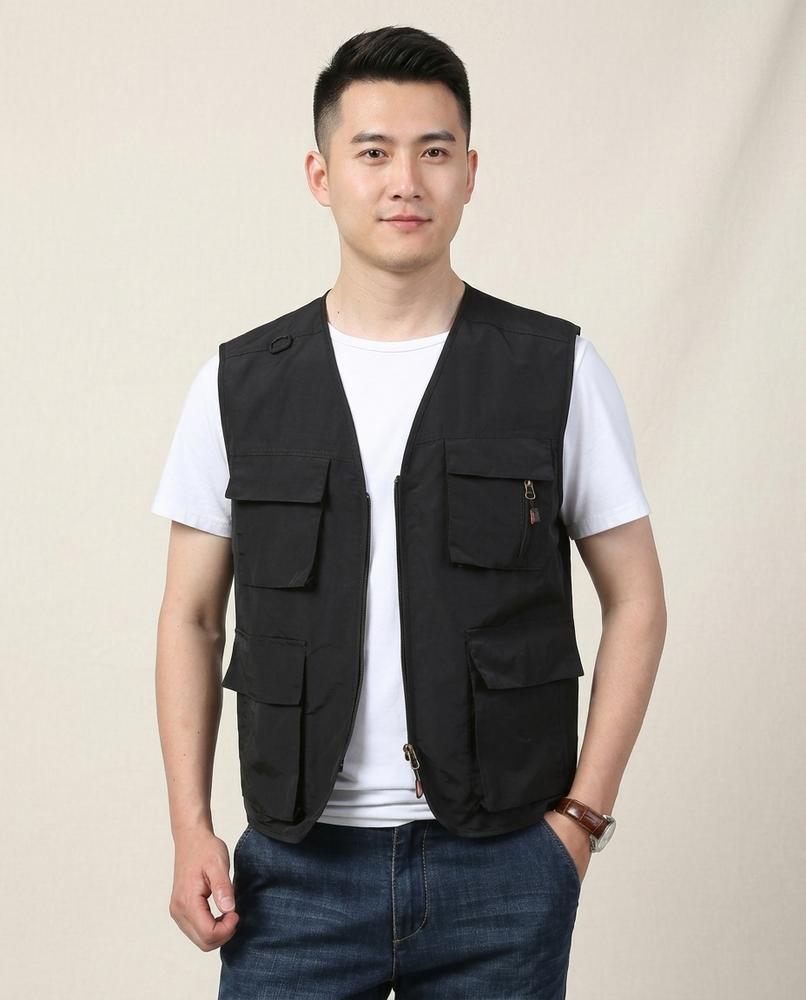 Lands Fashion - Medur | Zip-Up Multi-Pocket Vest Men
