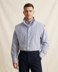 Lands Fashion - Yotar | Striped Layered Shirt Men