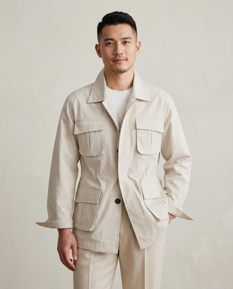 Lands Fashion - Duzil | Four-Pocket Button-Front Jacket Men