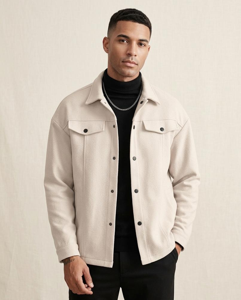 Lands Fashion - Yoduv | Collared Button-Front Jacket Men