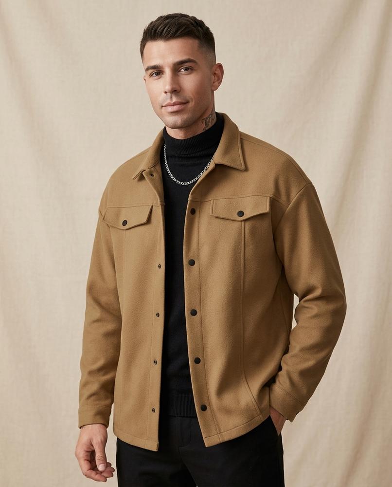 Lands Fashion - Yoduv | Collared Button-Front Jacket Men