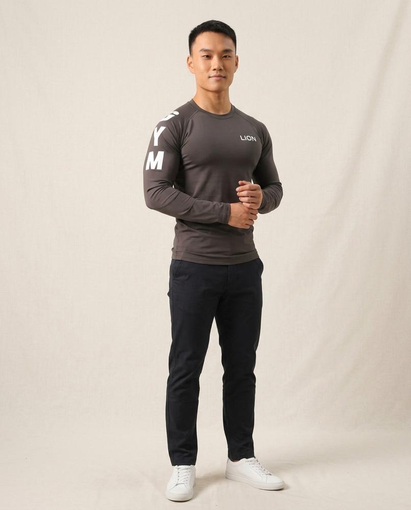 Lands Fashion - Lezer | Fitted Long-Sleeve T-Shirt Men