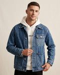 Lands Fashion - Lidol | Buttoned Patch-Pocket Denim Jacket Men