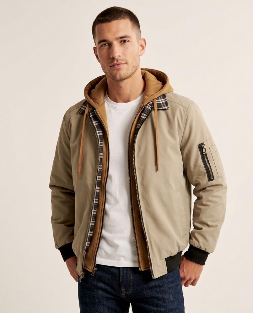Lands Fashion - Eohik | Hooded Layered Jacket Men