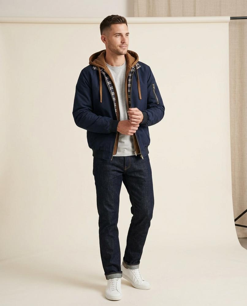 Lands Fashion - Eohik | Hooded Layered Jacket Men