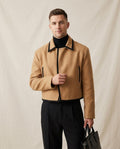 Lands Fashion - Zezan | Cropped Contrast-Trim Jacket Men