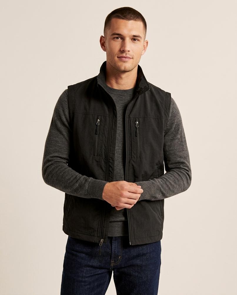 Lands Fashion - Yiwev | Zip-Up Multi-Pocket Vest Men