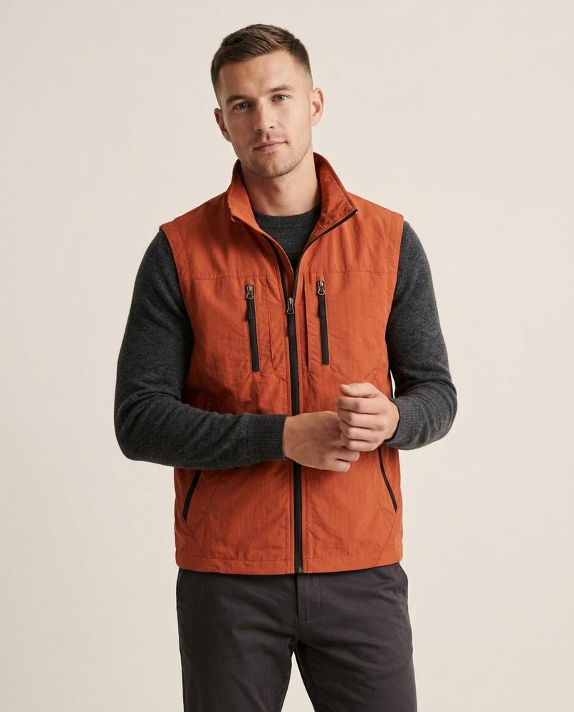 Lands Fashion - Yiwev | Zip-Up Multi-Pocket Vest Men