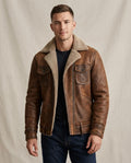 Lands Fashion - Nubas | Shearling-Lined Distressed Jacket Men
