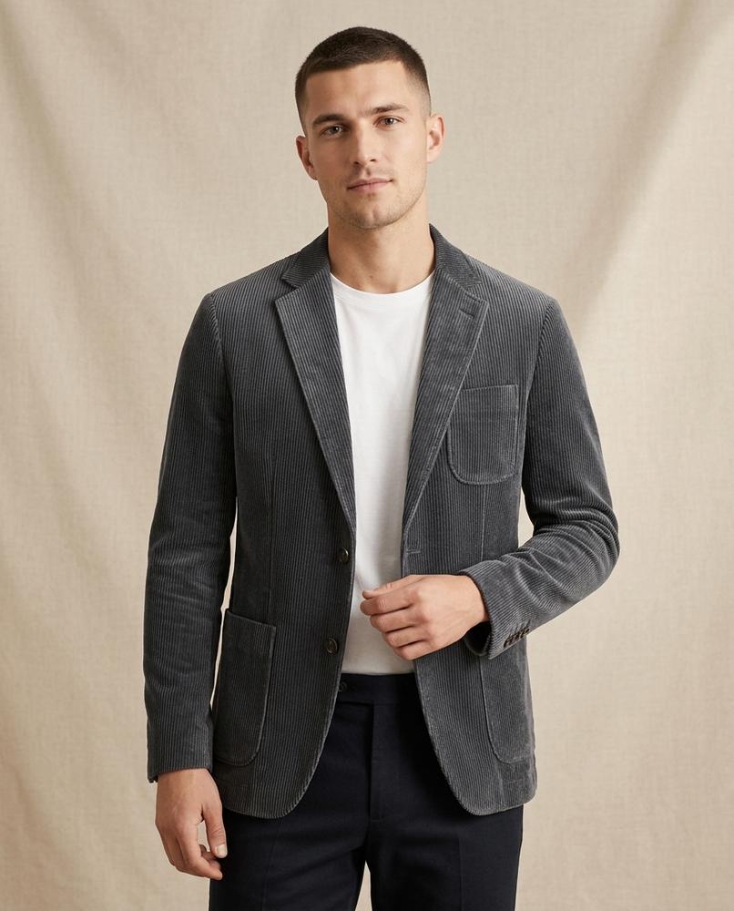 Lands Fashion - Eavit | Corduroy Single-Breasted Blazer Men