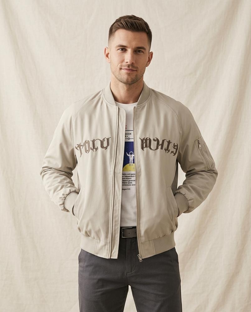 Lands Fashion - Milin | Embroidered Lined Jacket Men