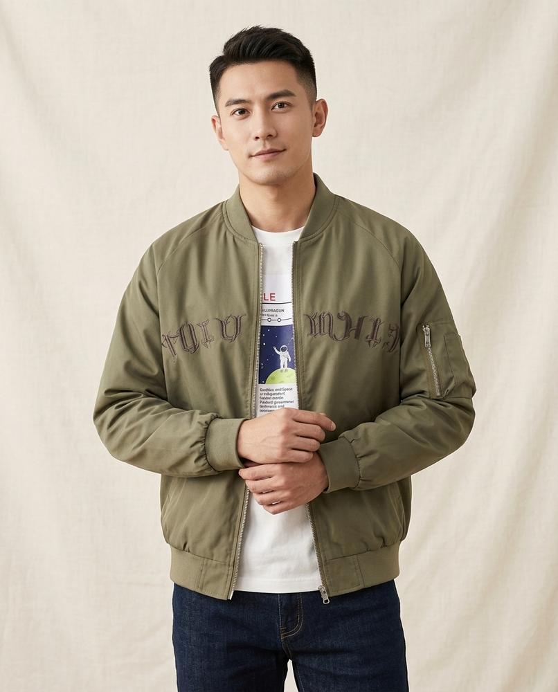 Lands Fashion - Milin | Embroidered Lined Jacket Men