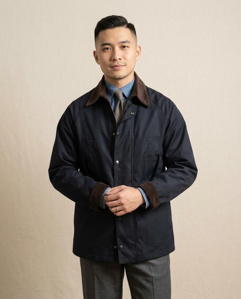 Lands Fashion - Selan | Corduroy-Collar Button-Up Jacket Men