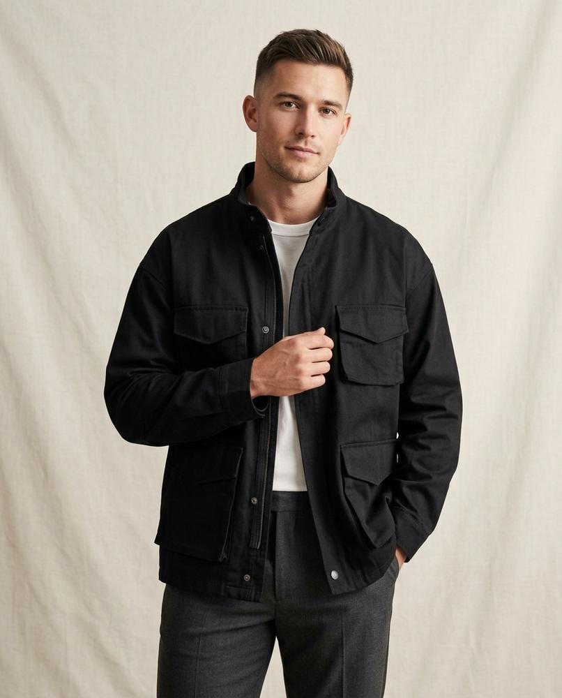 Lands Fashion - Vesil | Multi-Pocket Stand-Collar Jacket Men