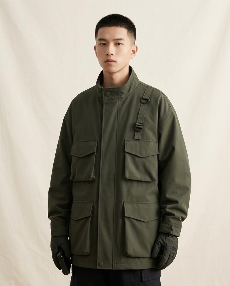 Lands Fashion - Vesil | Multi-Pocket Stand-Collar Jacket Men