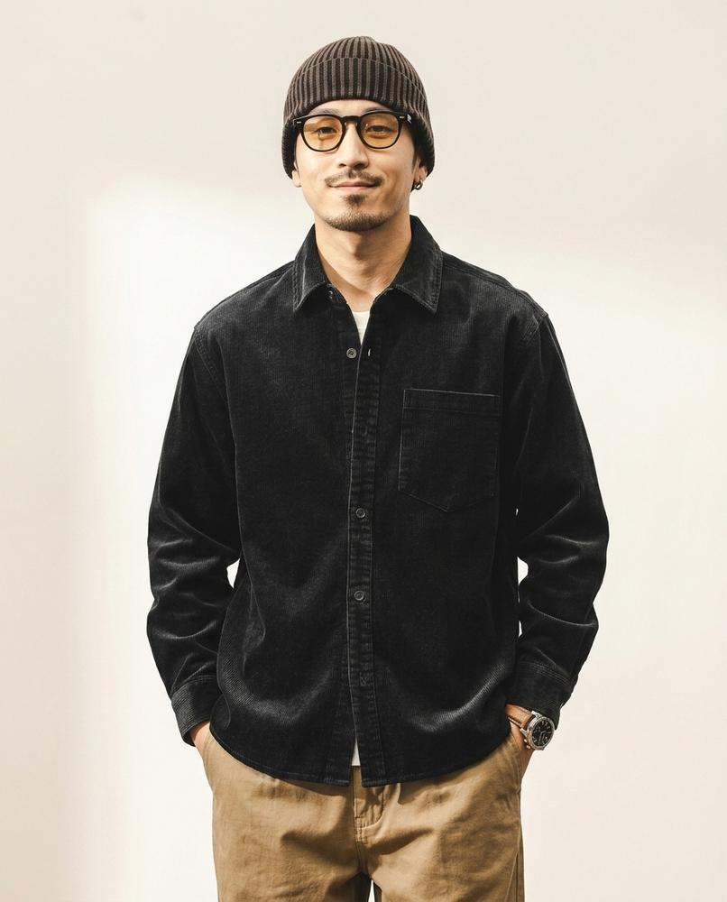 Lands Fashion - Lemon | Corduroy Button-Up Shirt Men