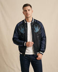 Lands Fashion - Almel | Embroidered Satin-Sleeved Jacket Men