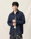 Lands Fashion - Velor | Plaid Long-Sleeved Shirt Men