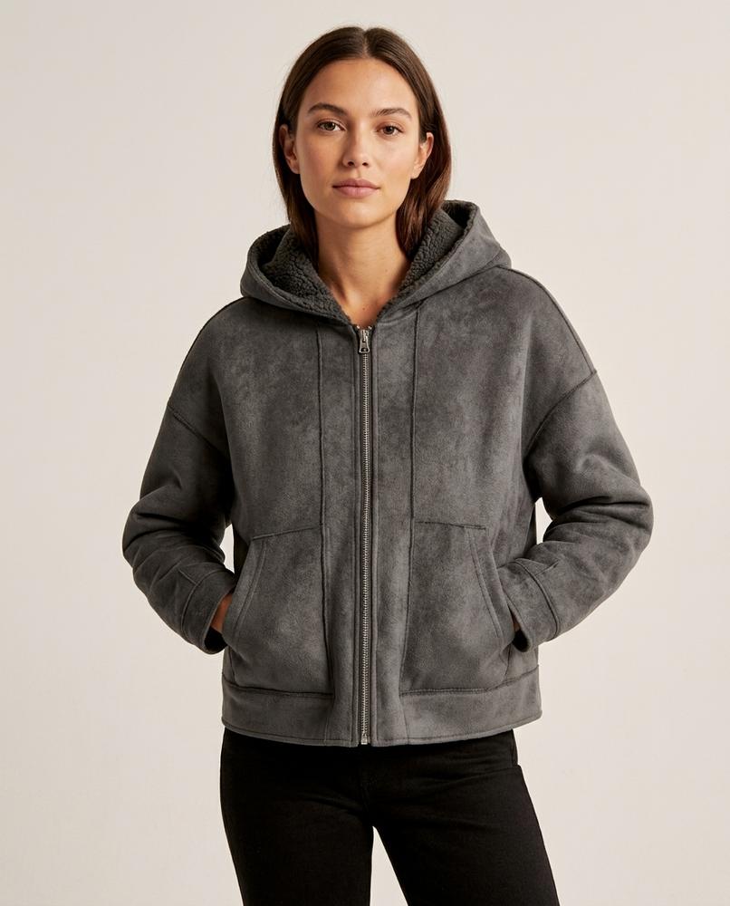 Lands Fashion - Kever | Zip-Up Sherpa-Lined Hoodie Women