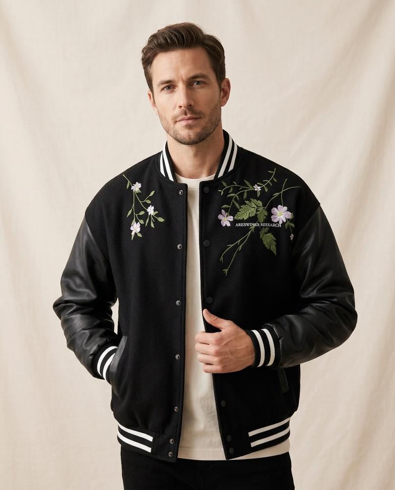 Lands Fashion - Zemir | Embroidered Color-Block Jacket Men