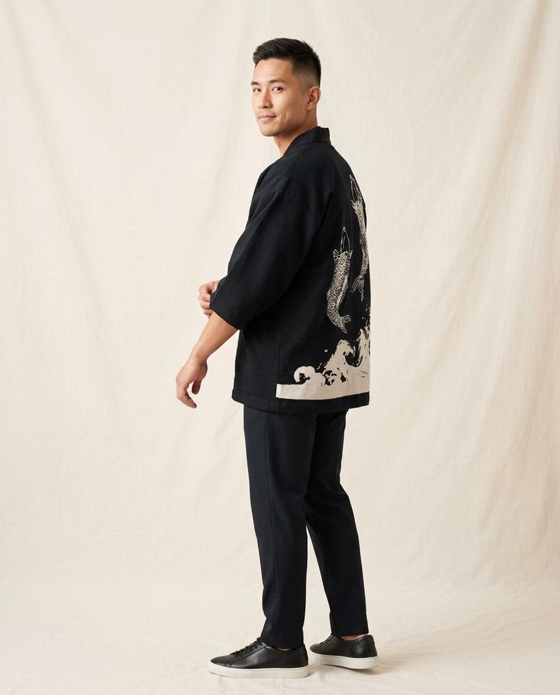 Lands Fashion - Neram | Kimono-Style Printed Jacket Unisex