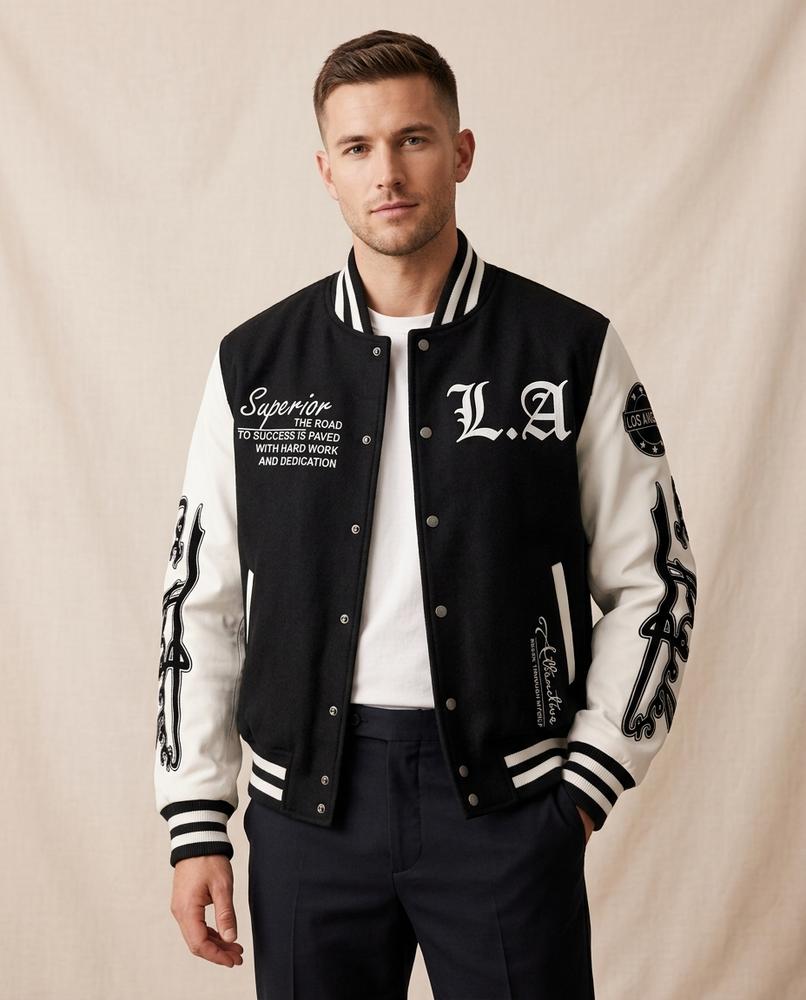 Lands Fashion - Alral | Embroidered Two-Tone Jacket Men