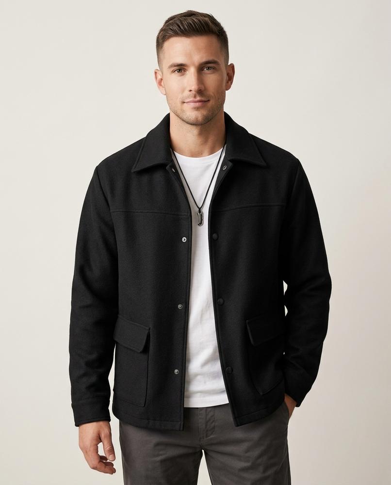 Lands Fashion - Kasan | Felted Collared Jacket Men