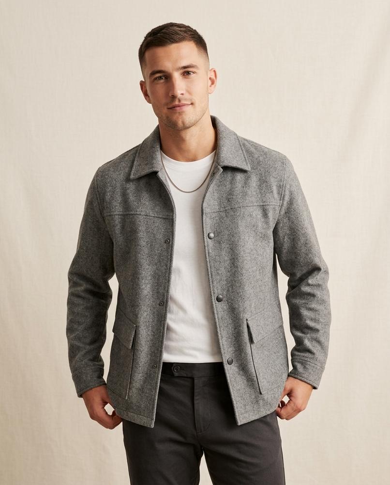 Lands Fashion - Kasan | Felted Collared Jacket Men