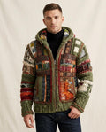 Lands Fashion - Nilom | Patchwork Chunky-Knit Knit Cardigan Men