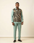 Lands Fashion - Arsil | Zip-Front Paneled Suit Men