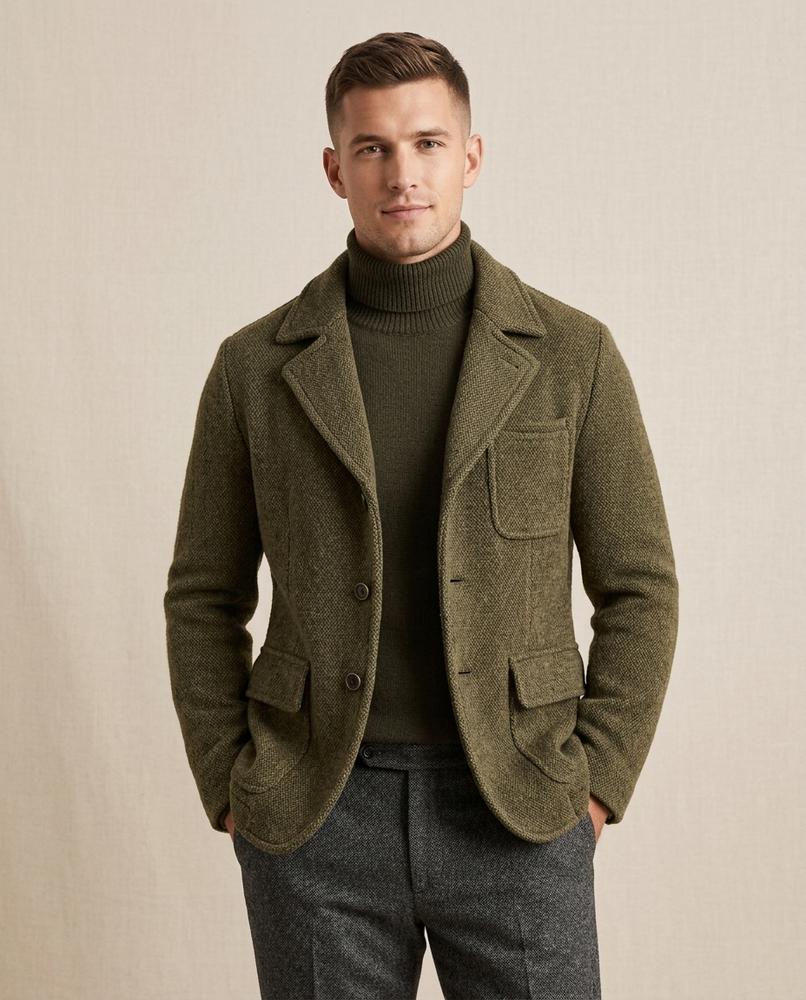 Lands Fashion - Ramin | Textured Structured Jacket Men